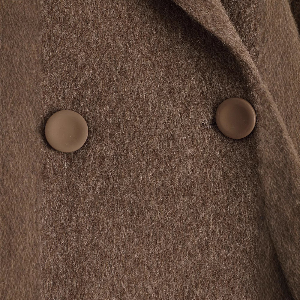 Double-sided Wool Overcoat Women’s Mid-length Woolen Coat