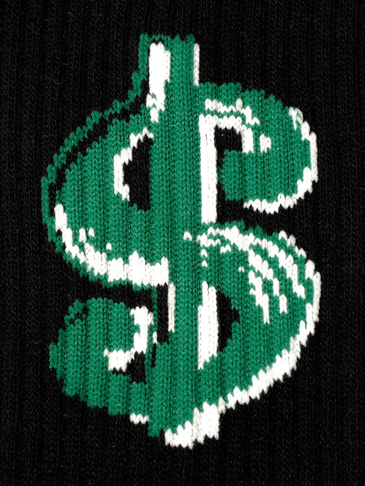 Dollar pattern men’s sports fitness basketball socks
