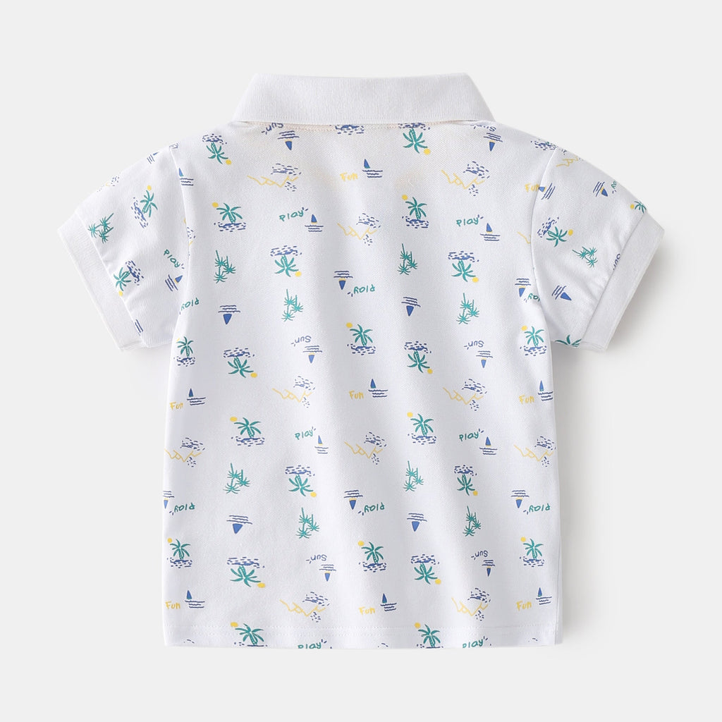 Summer Boys’ Cotton Short-sleeved Polo Shirt