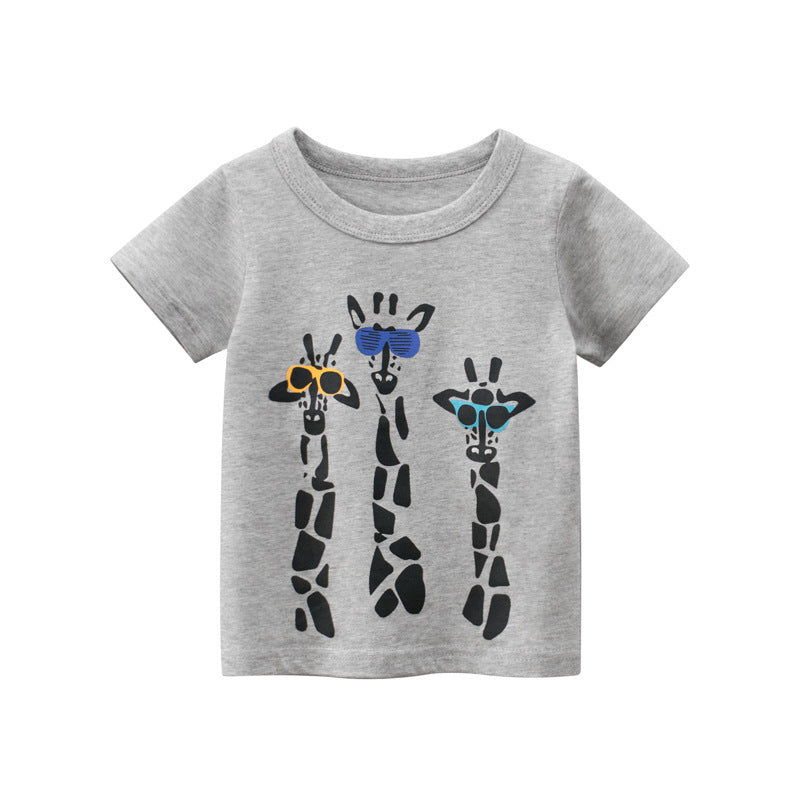 Summer Children’s Short-Sleeved T-Shirt Male Baby Clothes