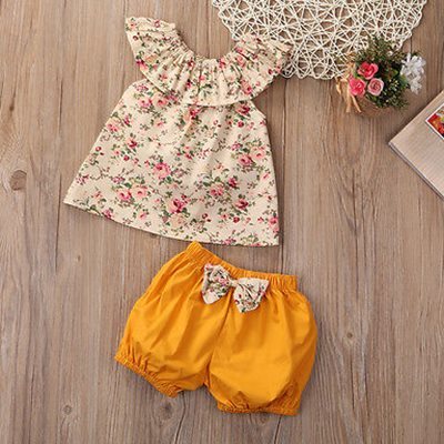 Summer Newborn Baby Girl Clothes Shorts Outfits - 80cm