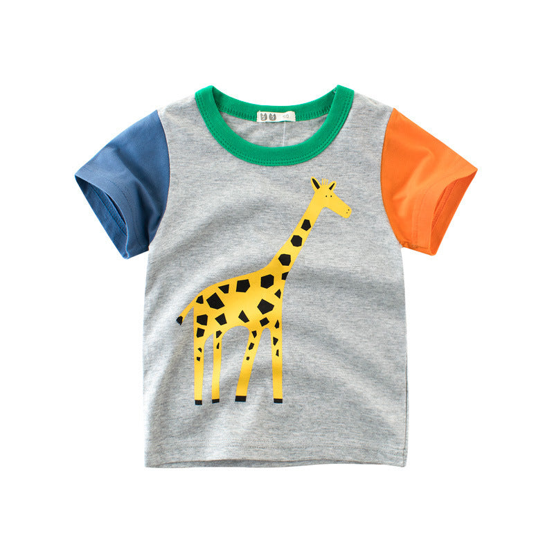 Child short sleeve t-shirt boy half sleeve - Ash / 100cm
