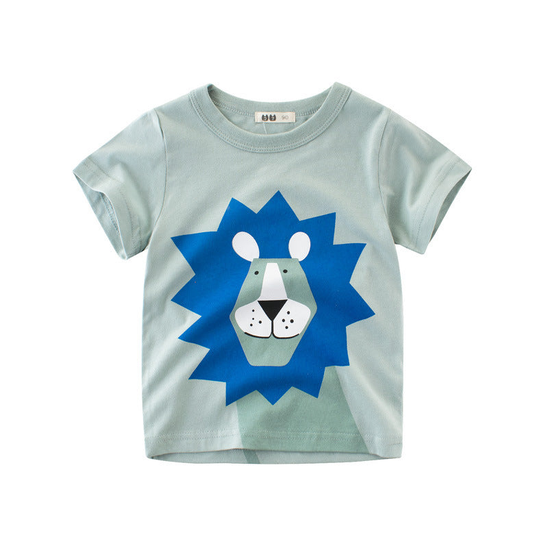 Child short sleeve t-shirt boy half sleeve - Falls Green / 110cm