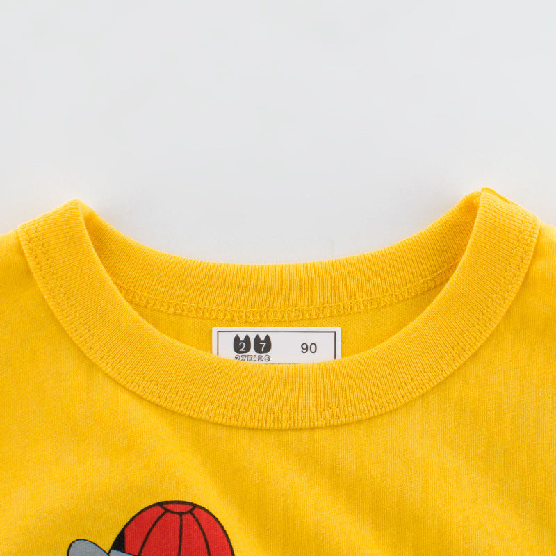 Brand children’s clothing wholesale factory direct summer children’s short-sleeved T-shirt baby clothes dinosaur pattern