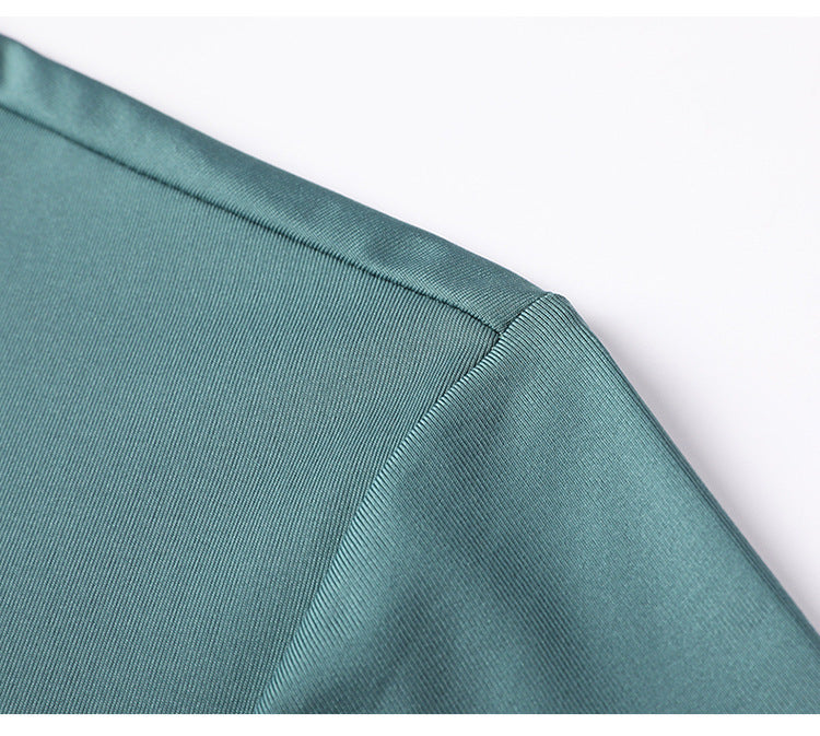 Summer Men’s Short-sleeved Lapel Seamless