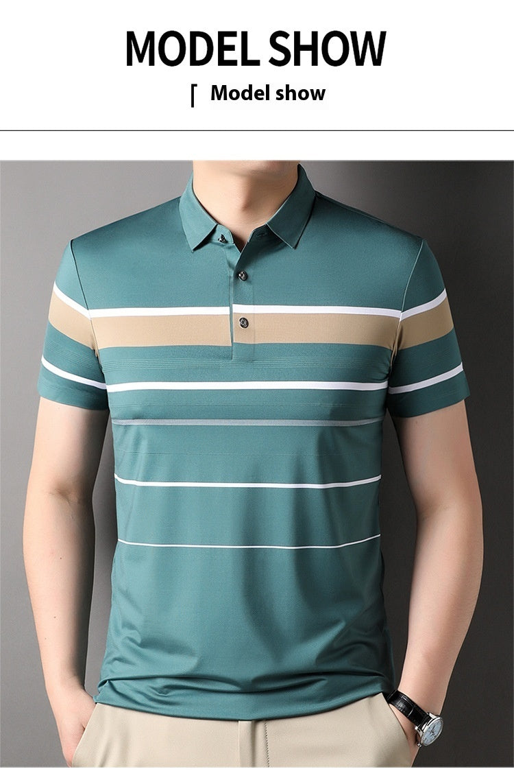 Summer Men’s Short-sleeved Lapel Seamless