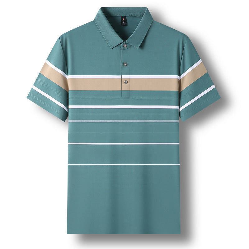 Summer Men’s Short-sleeved Lapel Seamless