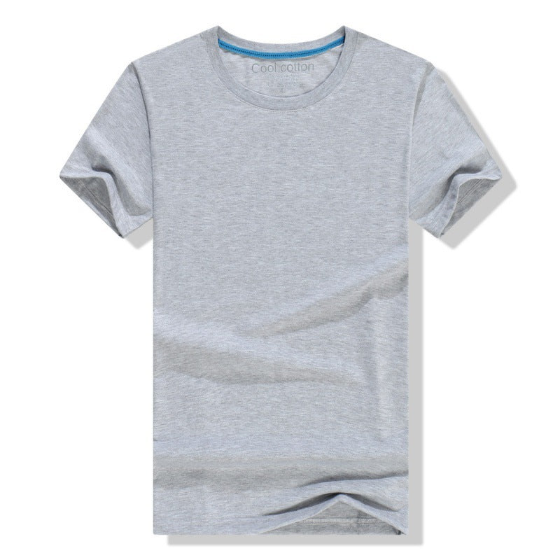 Men’s And Women’s Same Summer Pure Cotton Round Neck T-shirt - Gray / S