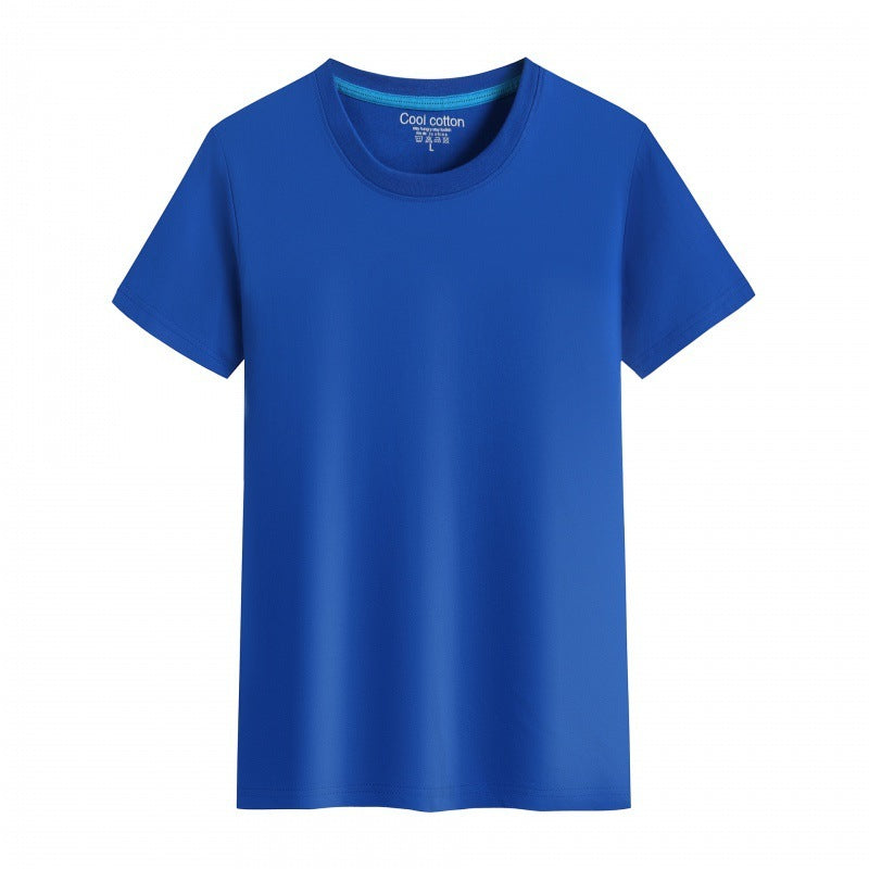 Men’s And Women’s Same Summer Pure Cotton Round Neck T-shirt - Sapphire Blue / S