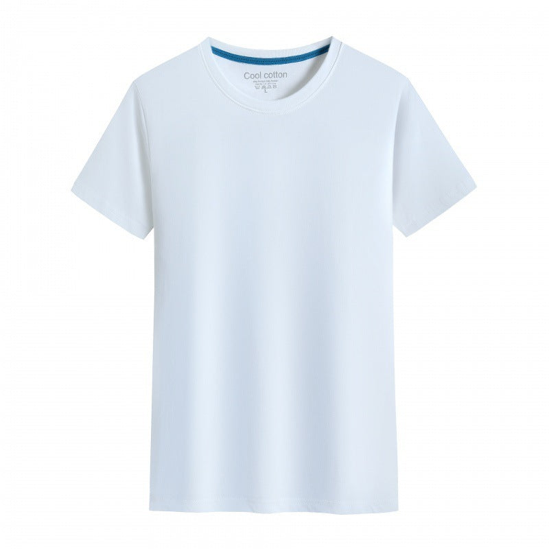 Men’s And Women’s Same Summer Pure Cotton Round Neck T-shirt - White / S