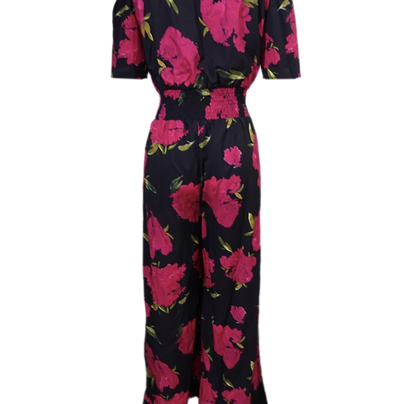Ladies’ One Shoulder Floral Print Waist Cinching Off Shoulder Sexy Fashion Jumpsuit - 5