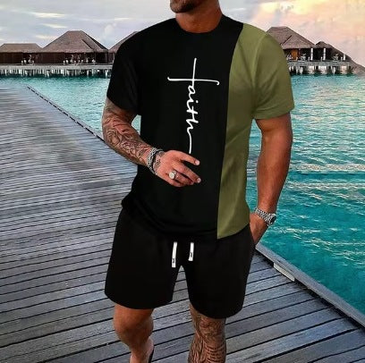Casual Cool Suit Men’s Short Sleeve Shorts Suit - 7 Colors / 2XS