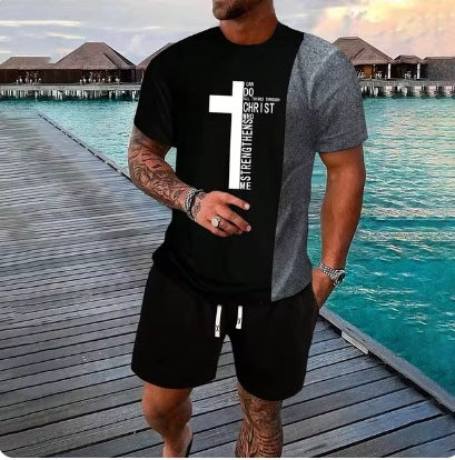 Casual Cool Suit Men’s Short Sleeve Shorts Suit - 9 Colors / 2XS