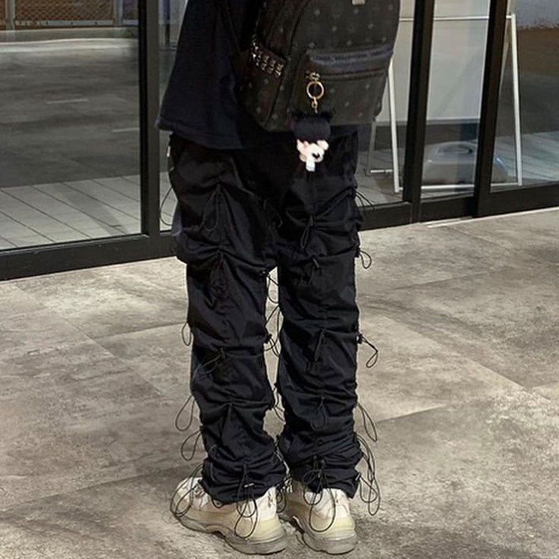 Functional drawstring slacks