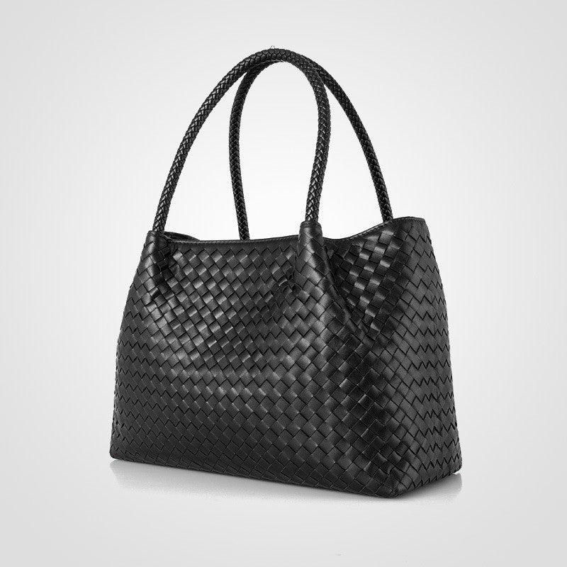 The First Layer of Cowhide Hand-woven Handbags Women’s Picture-in-the-mother Bag