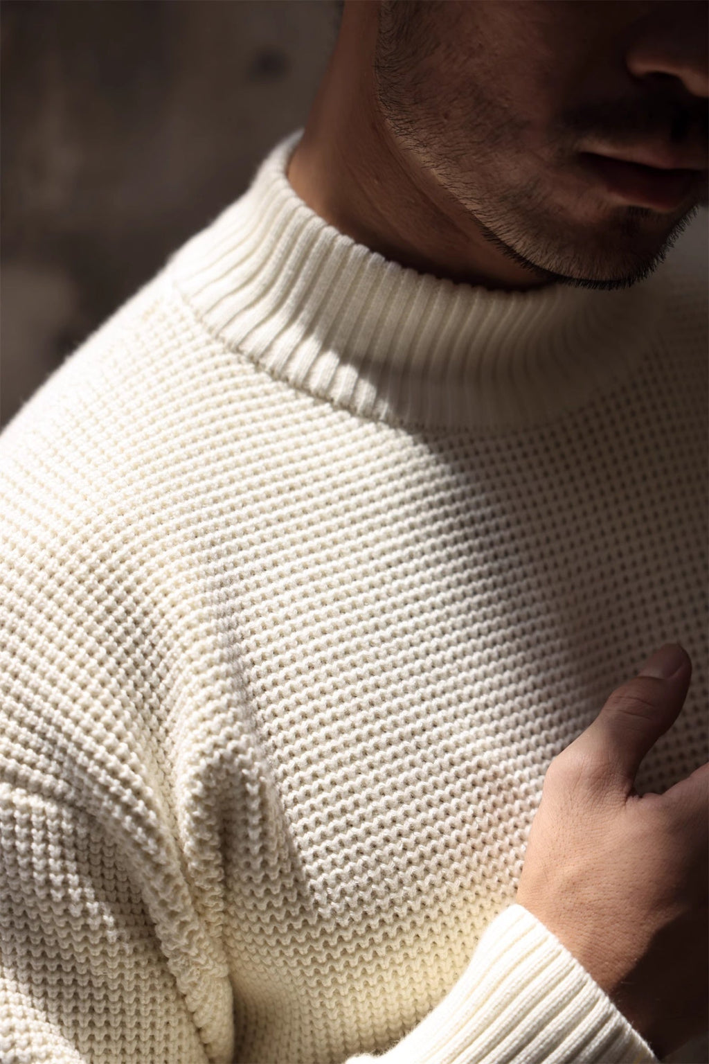 Thickened Half-high Collar Sweater Men’s Cotton Thick