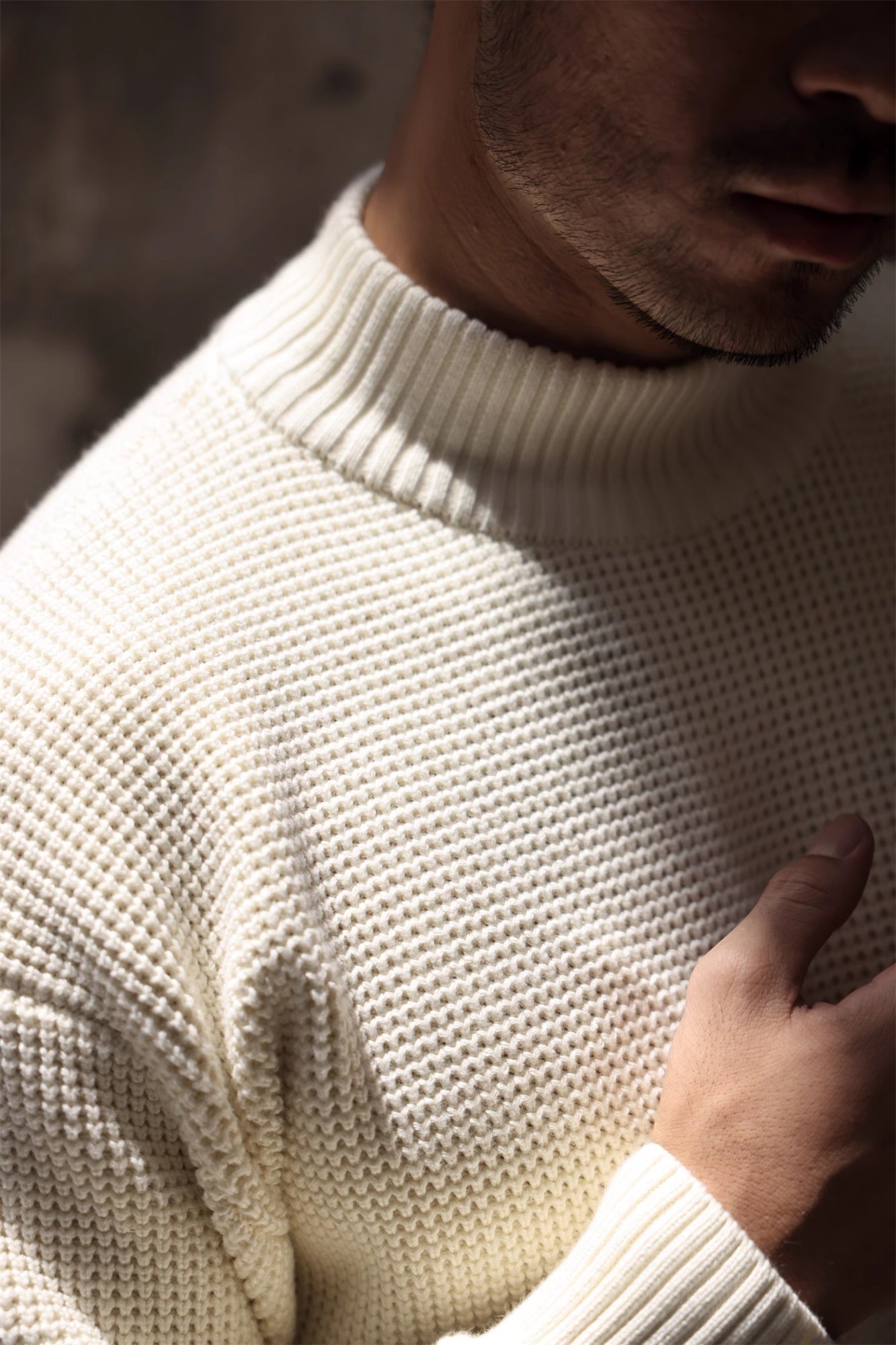 Thickened Half-high Collar Sweater Men’s Cotton Thick