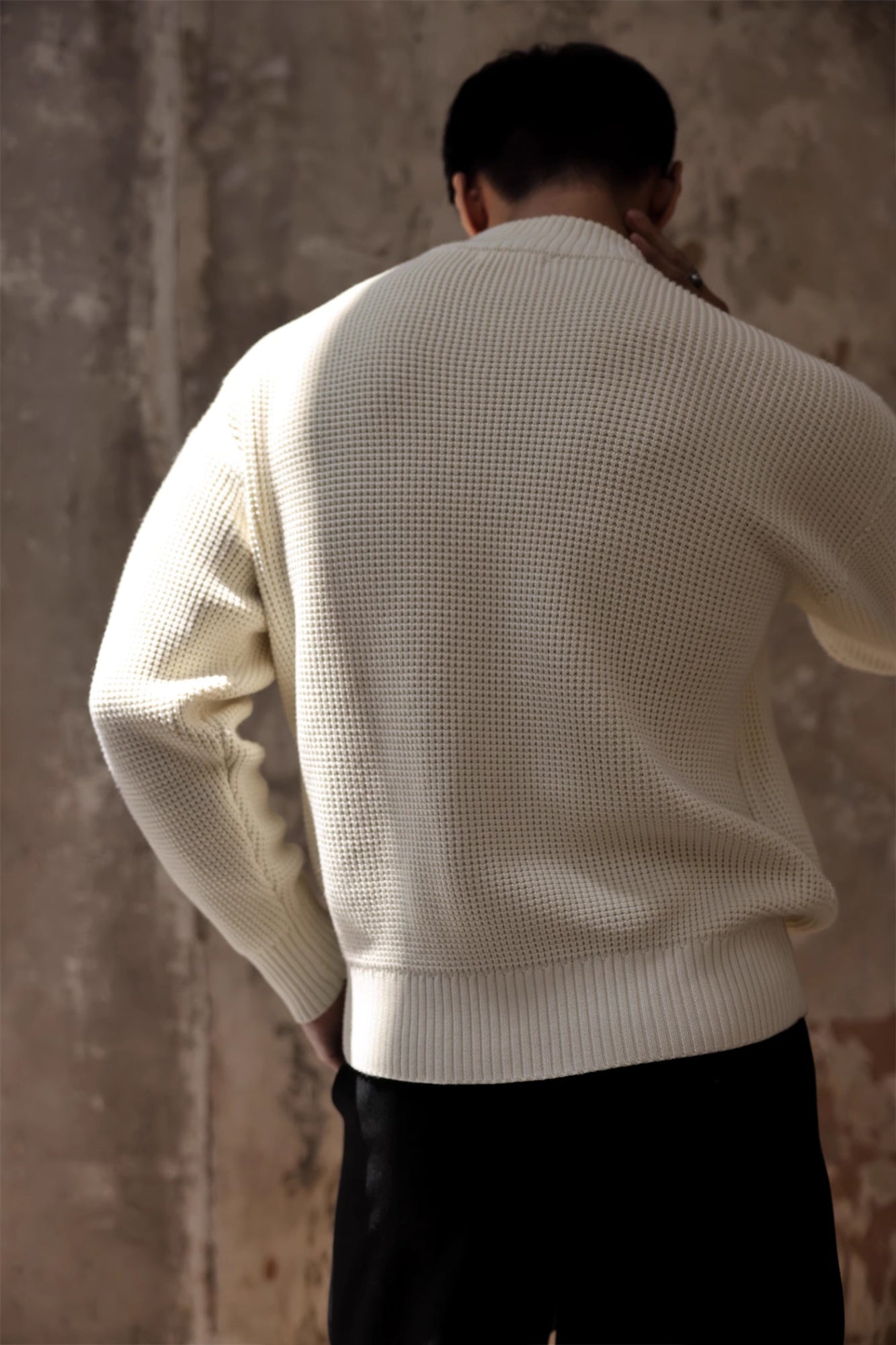 Thickened Half-high Collar Sweater Men’s Cotton Thick