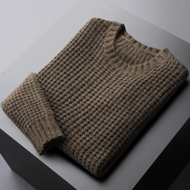 Thickened Keep Warm Inner Match Sweater - Brown / M
