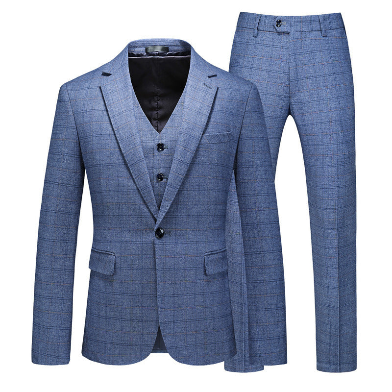 Three-piece Suit For The Groom’s Wedding Dress - Light Blue / S