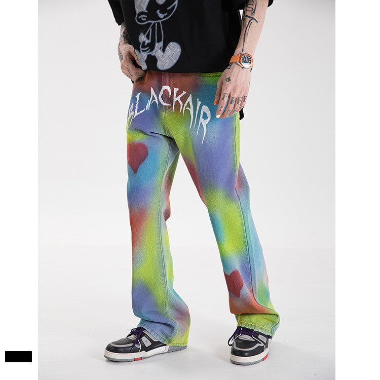 Madeextreme Street Brand Spring Summer New Love Wei La Hip Hop National Trendy Men’s Vibe Jeans