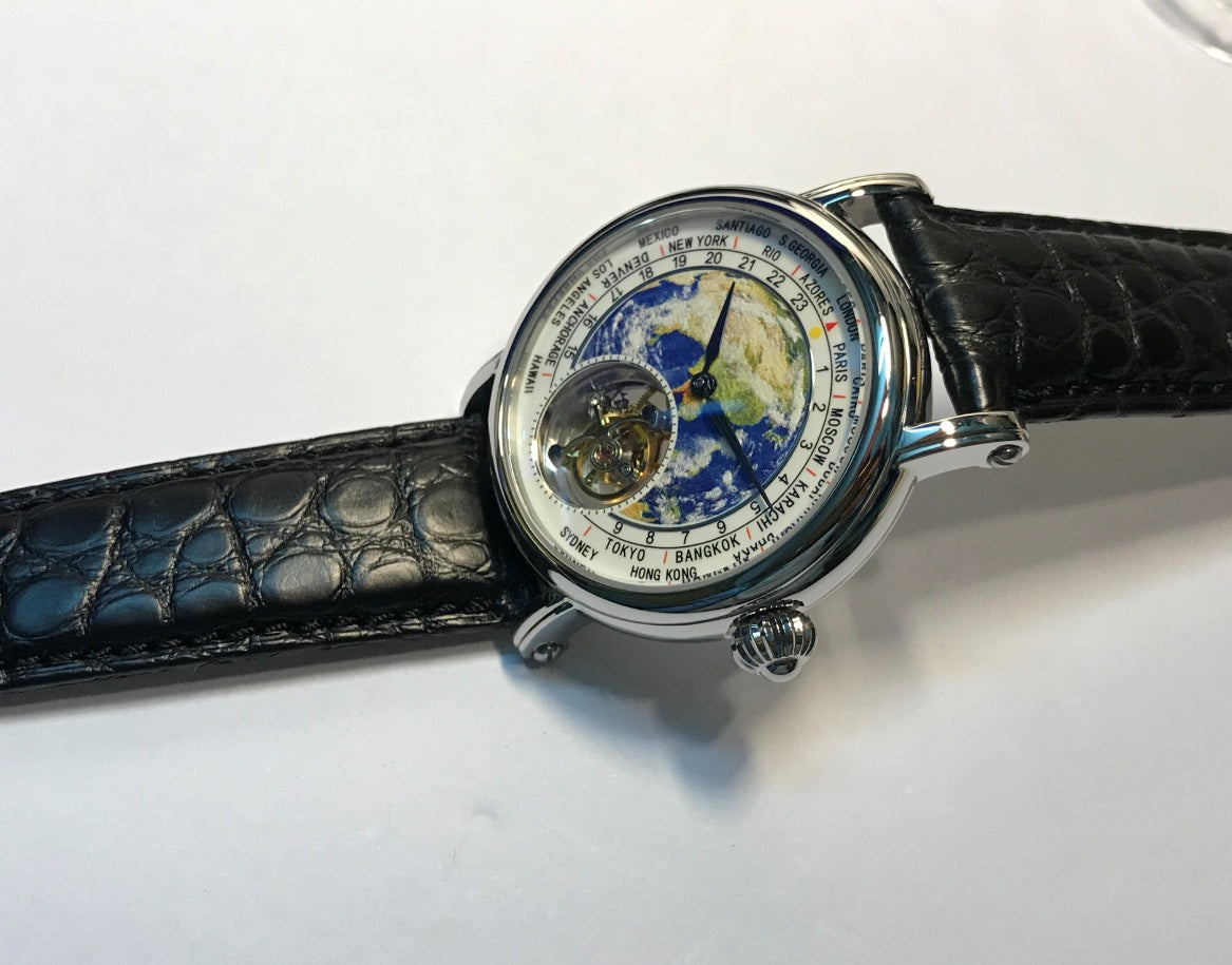 Tourbillon Time Machine Mechanical Movement Luxury Watch - Silver