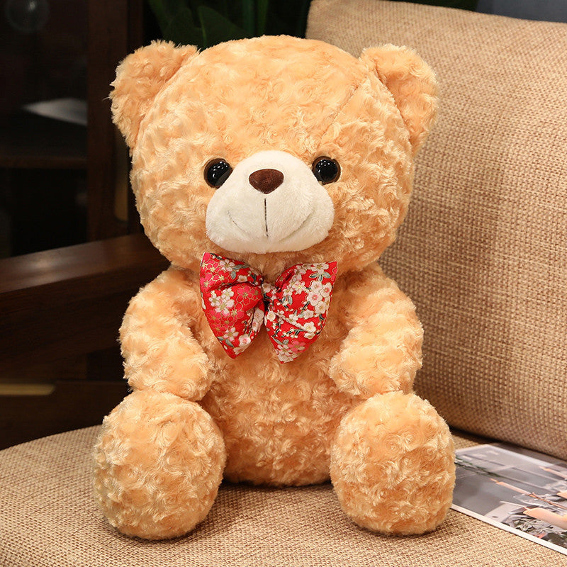 Valentines Day Cute Rose Little Bear Doll Small Size Teddy Bear Doll Ragdoll Plush Toy - Teddy Bear Light Brown / 25cm