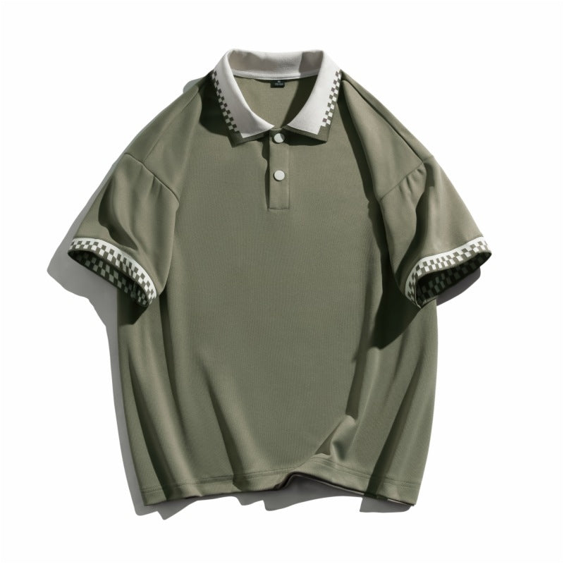 Trendy Simple Fashion Summer New Short-sleeved T-shirt For Men - Gray Green / M