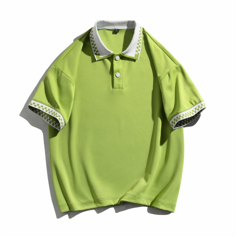 Trendy Simple Fashion Summer New Short-sleeved T-shirt For Men - Green / M
