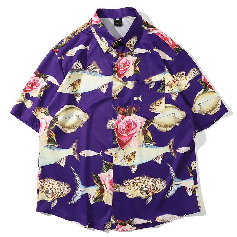 Tropical fish Hawaiian shirt holiday style shirt
