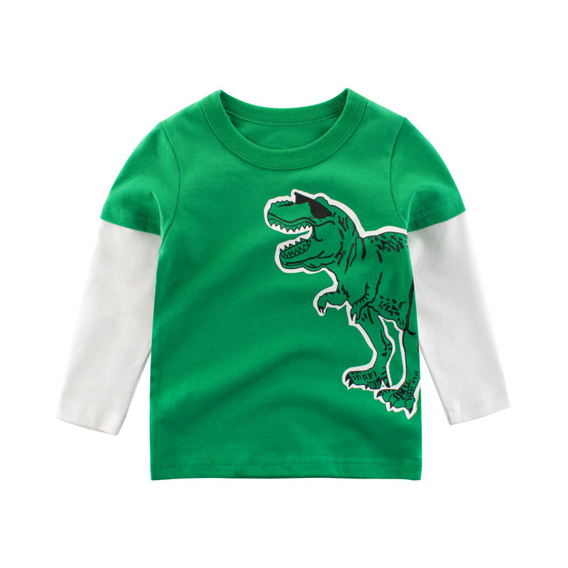 Two fake children’s long sleeve t-shirts - Green / 140cm