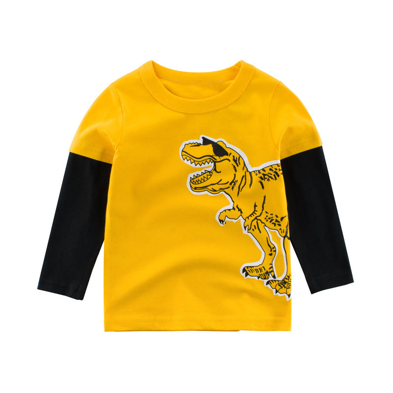 Two fake children’s long sleeve t-shirts - Yellow / 110cm