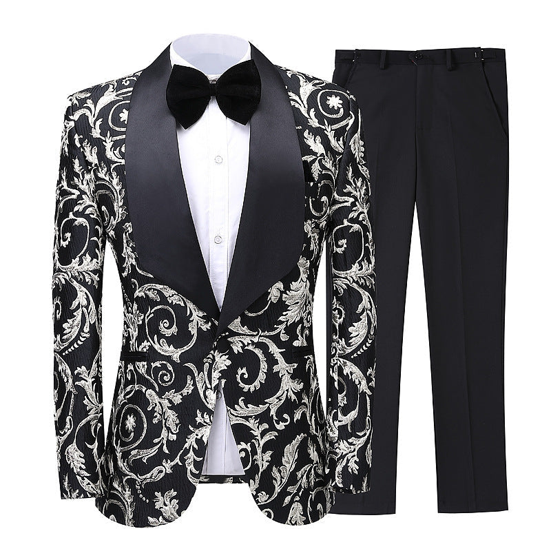 Two-piece suit men’s suit - Black / XXL