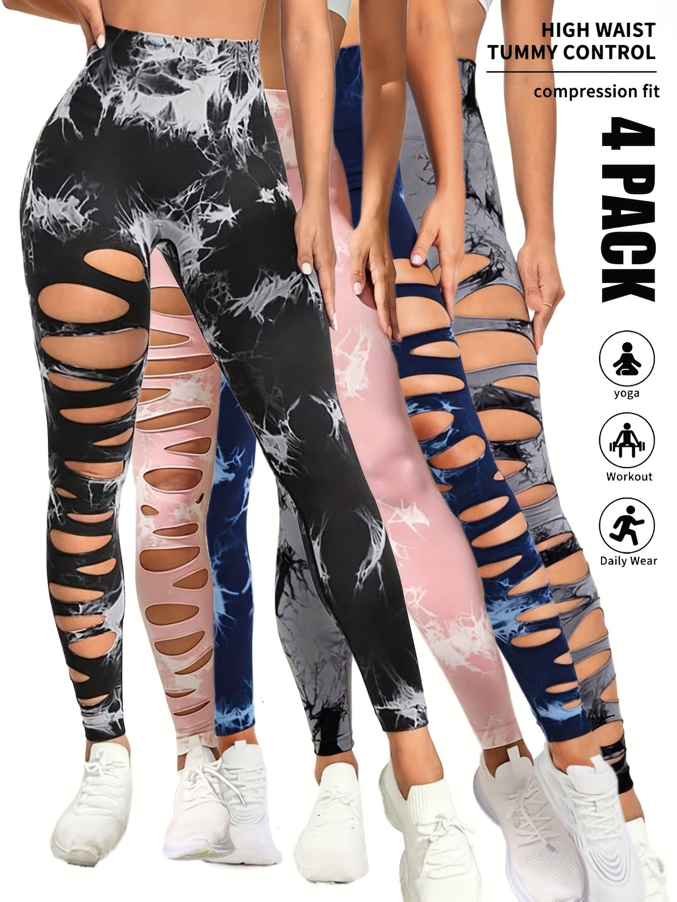 Ultimate Butt Lift Yoga Pants High Quality Sexy Leggings - 4PACK3 / L - 5