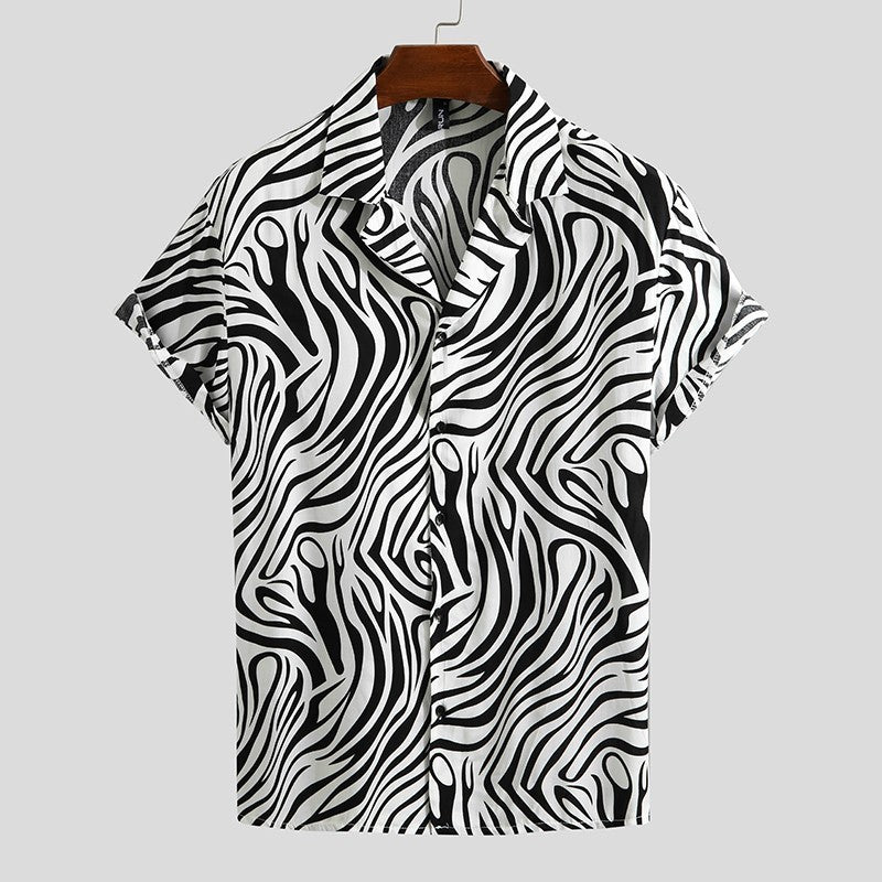 Fit men shirts for new camisa Collar Business short Sleeves - White / XL