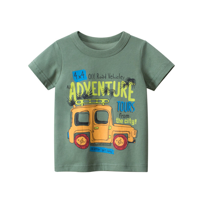 Short sleeve T-shirt - 9973 Ai Green / 130cm