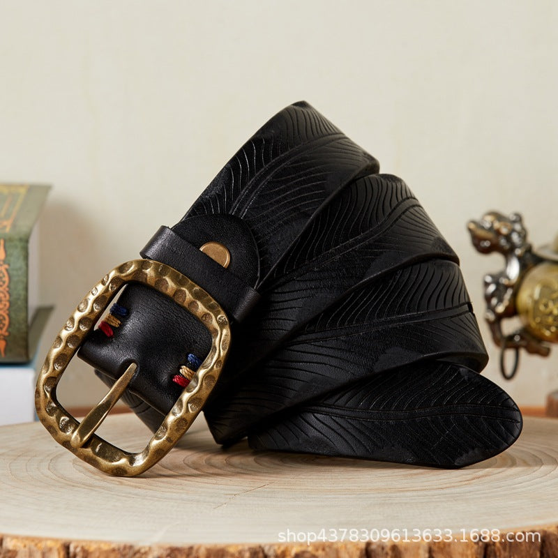 Personalized Trendy Court Belt Men - Black / 100cm