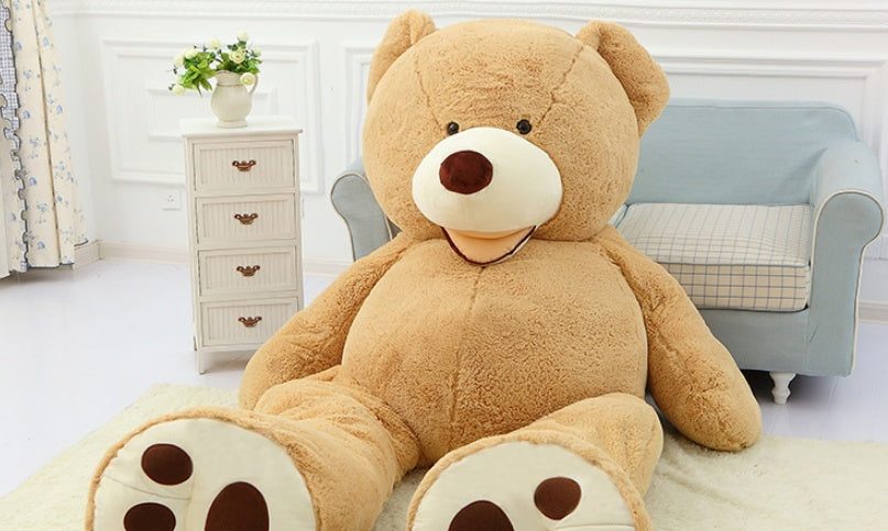 Giant Teddy Bear Plush Toy Huge Soft Toys Leather Shell - Light brown / 160cm