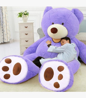 Giant Teddy Bear Plush Toy Huge Soft Toys Leather Shell - Purple / 160cm