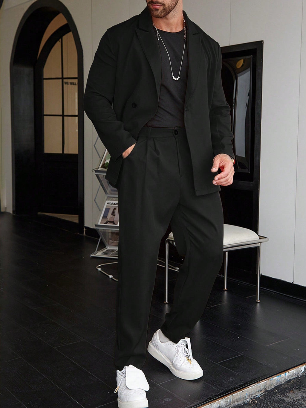 Spring And Autumn Personality Trend Loose Men’s Suit