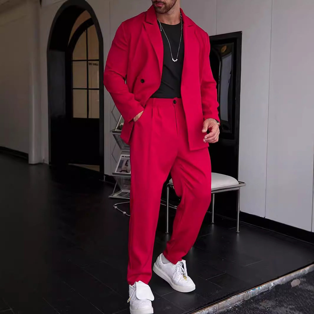 Spring And Autumn Personality Trend Loose Men’s Suit
