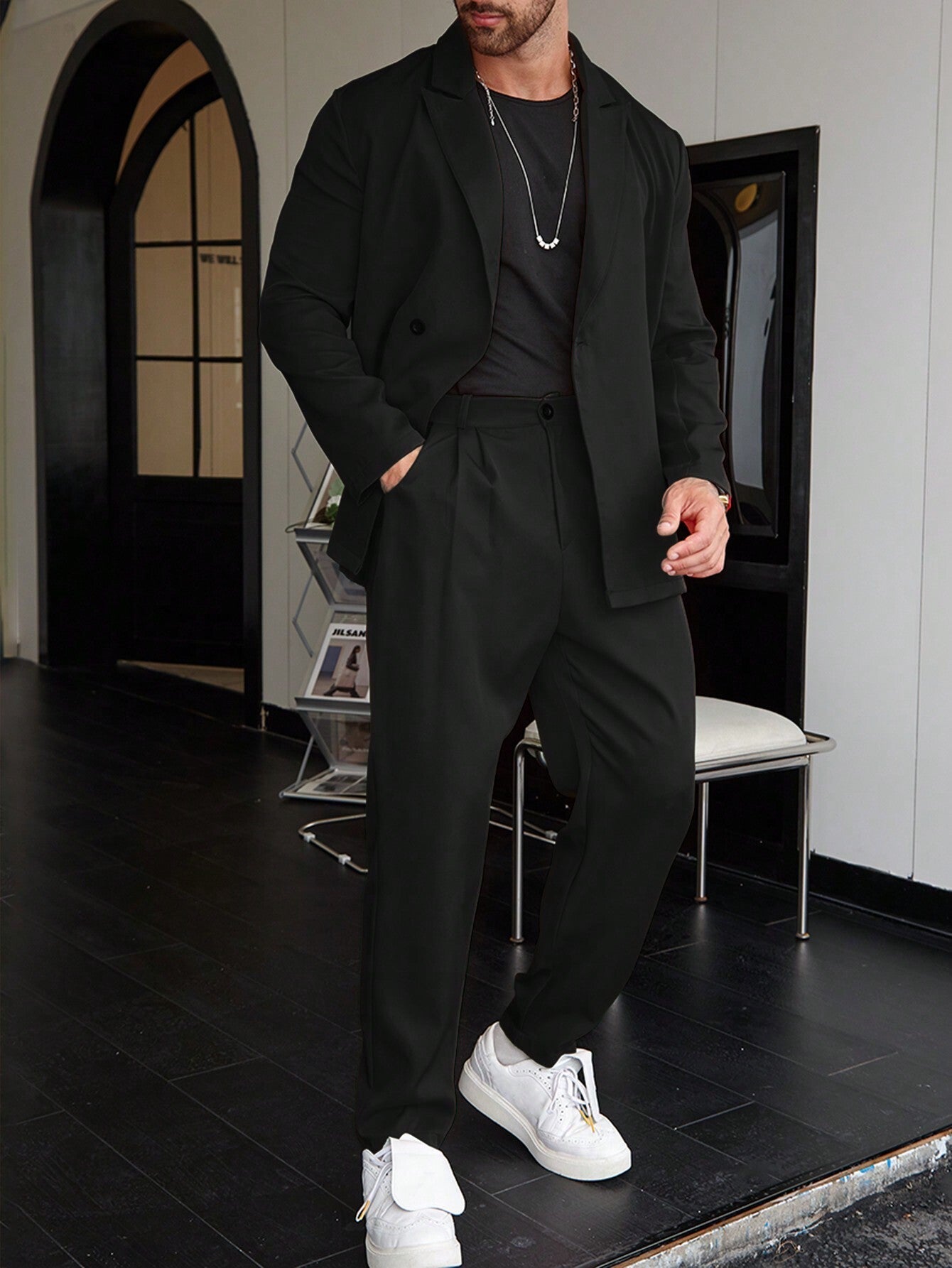 Spring And Autumn Personality Trend Loose Men’s Suit - G111P096 / S