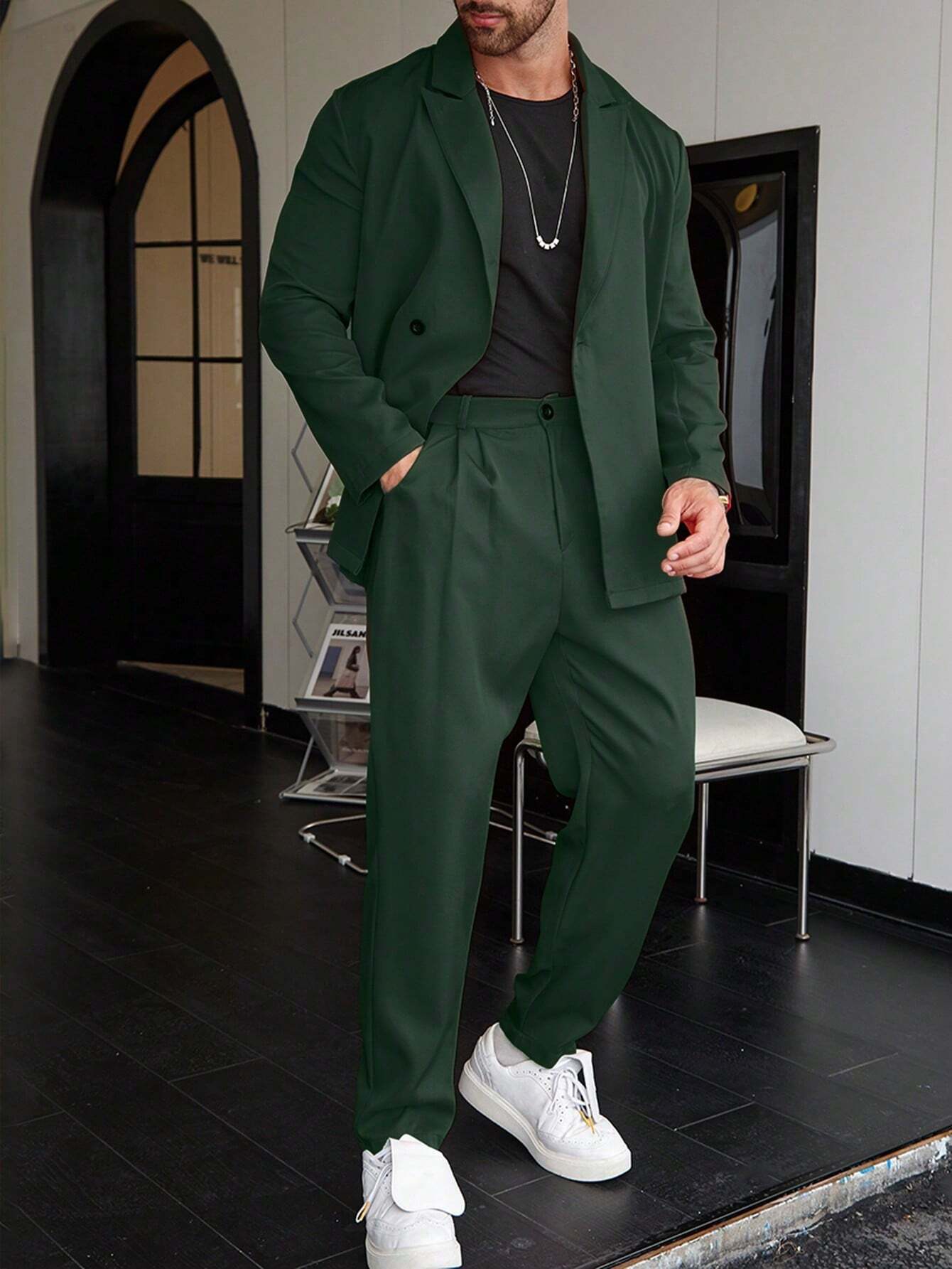 Spring And Autumn Personality Trend Loose Men’s Suit - G111P098 / S