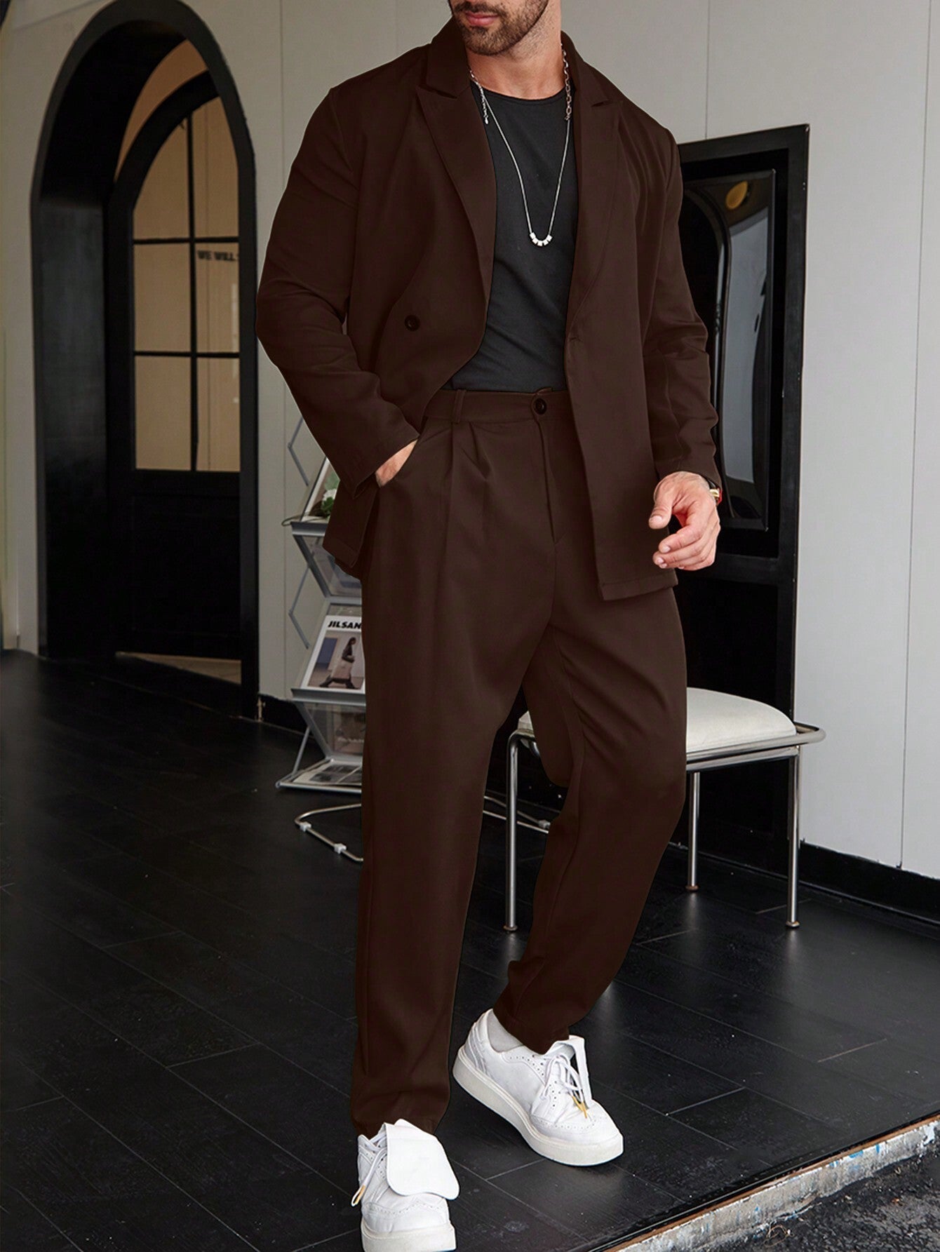 Spring And Autumn Personality Trend Loose Men’s Suit - G111P099 / S