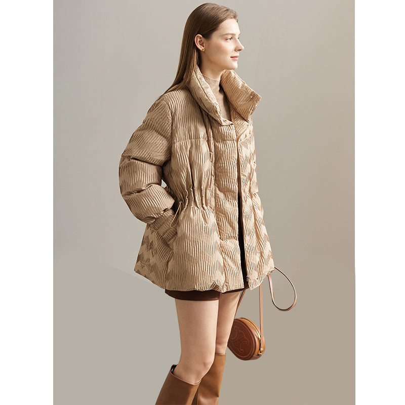 Black Technology Graphene Down Jacket Women’s Stand Collar - Camel / L