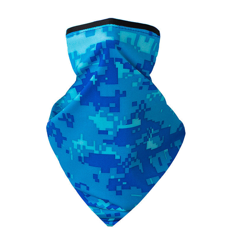 Quick-drying Breathable Outdoor Cycling Sun Protection Scarf Multifunctional Magic Headband - Camouflage Blue / Free