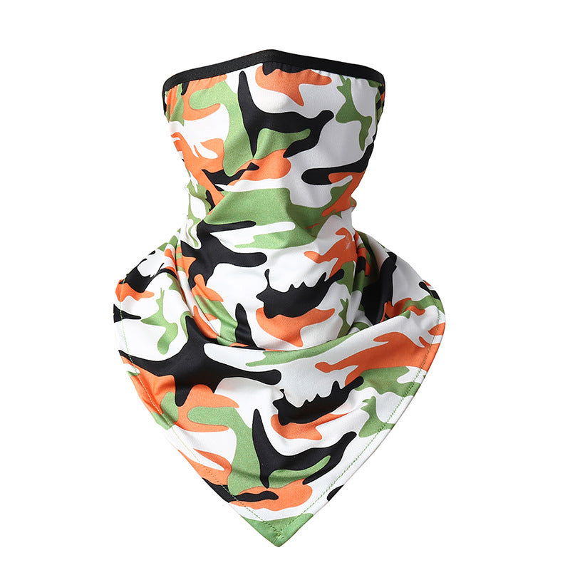 Quick-drying Breathable Outdoor Cycling Sun Protection Scarf Multifunctional Magic Headband - Camouflage Orange / Free