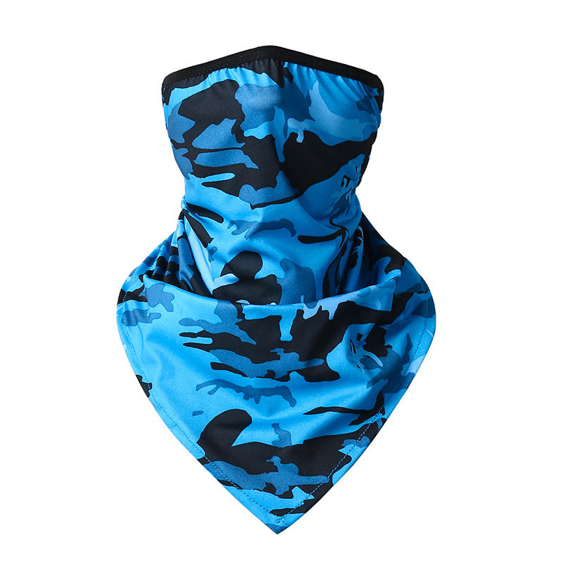 Quick-drying Breathable Outdoor Cycling Sun Protection Scarf Multifunctional Magic Headband - Camouflage Sapphire Blue