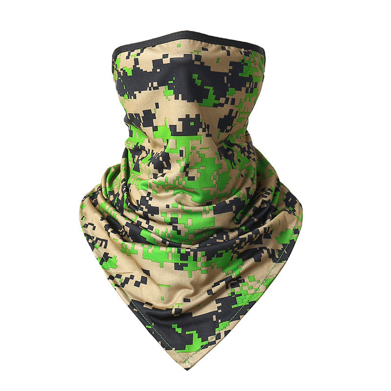 Quick-drying Breathable Outdoor Cycling Sun Protection Scarf Multifunctional Magic Headband - Camouflage Green / Free