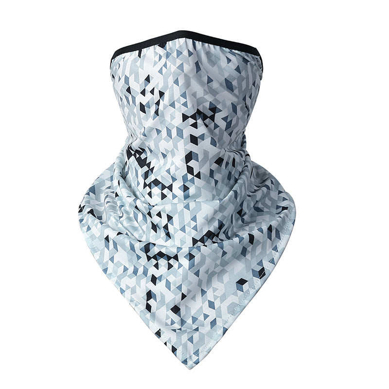Quick-drying Breathable Outdoor Cycling Sun Protection Scarf Multifunctional Magic Headband - Gray And White Plaid